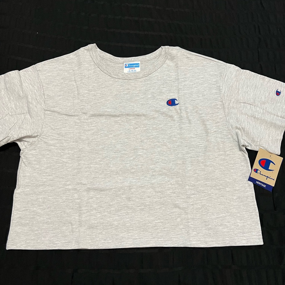 Champion Gray Cropped Tee